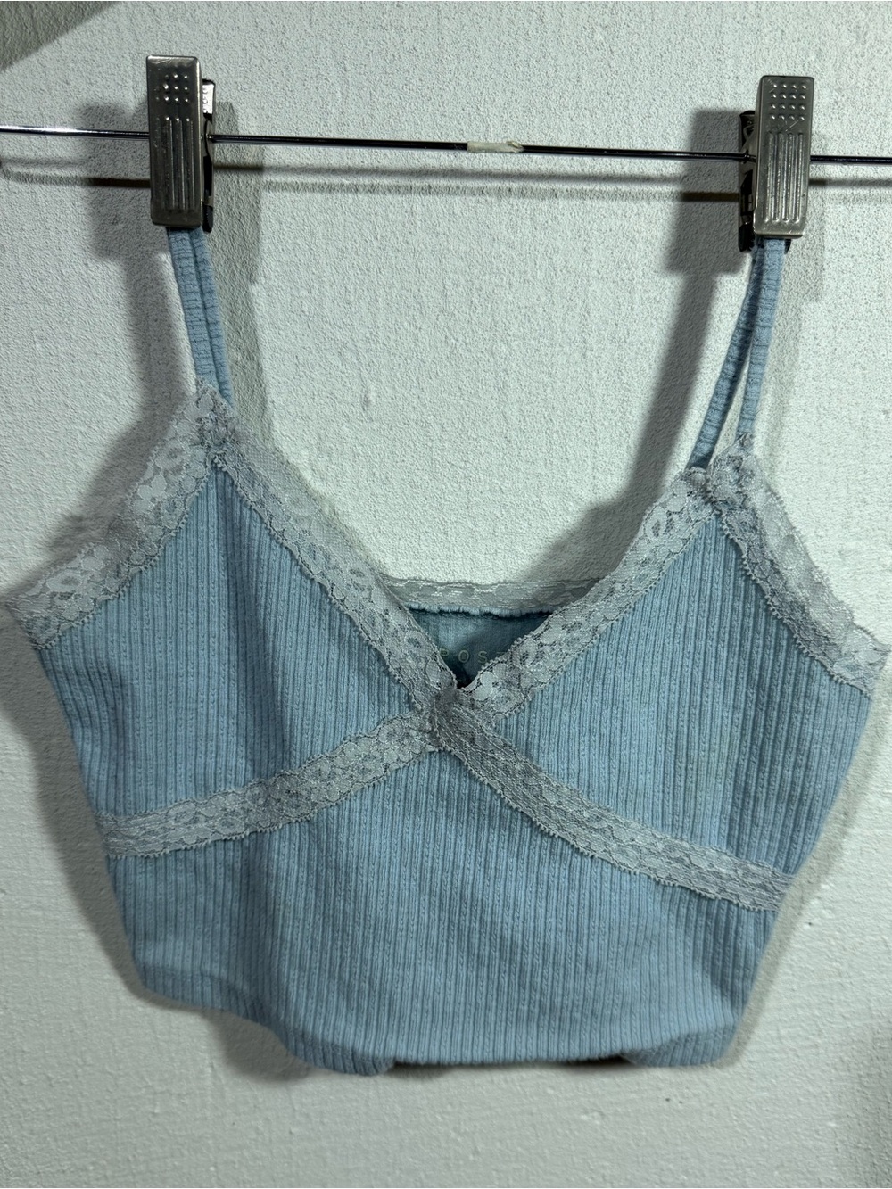Y2K Aeropostale Lace Ribbes Cropped Cami Sz. Small